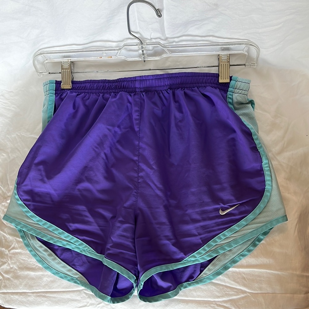 Purple Nike running shorts, XS
